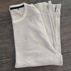 Banana Republic Men's Cream Striped Shirt